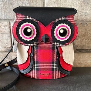 Kate Spade Blinx Owl Red Crossbody Bag